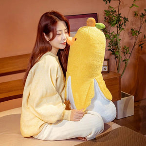 Planet Gates 50CM Peeled Banana Plush Toy Cute Anxiety Make A Friend Duck Throw Pillow  Doll Send Children Christmas Birthday Presents