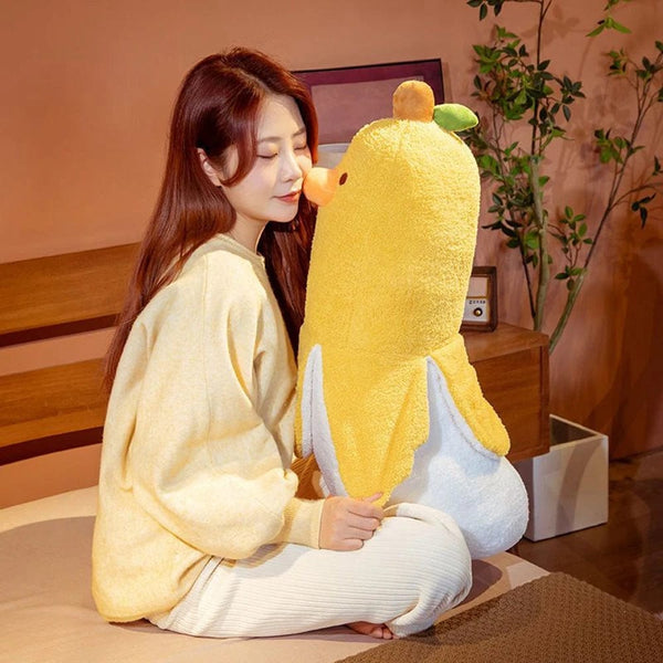 Planet Gates 50CM Peeled Banana Plush Toy Cute Anxiety Make A Friend Duck Throw Pillow  Doll Send Children Christmas Birthday Presents