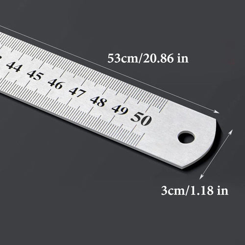 Planet Gates 50cm Steel ruler / CHINA Teaching Triangle Ruler Protractor Compass Math Drawing Instruments For Teachers Educational Stationery 50/100cm Straight Ruler