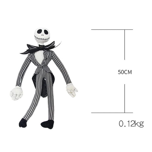 Planet Gates 50cm The Nightmare Before Christmas Jack Skellington Plush Toys Doll Skeleton Jake Plush Stuffed Toys for Children Kids Gifts