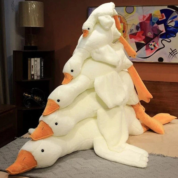 Planet Gates 50CM / WHITE Gaint White Goose Plush Toy Super Soft Goose Stuffed Animals Plushie Huging Pillow Yellow Duck Peluche Birthday Gifts for Kids