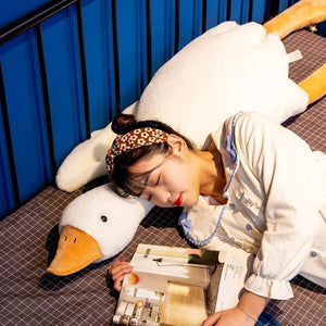 Planet Gates 50CM / WHITE Gaint White Goose Plush Toy Super Soft Goose Stuffed Animals Plushie Huging Pillow Yellow Duck Peluche Birthday Gifts for Kids