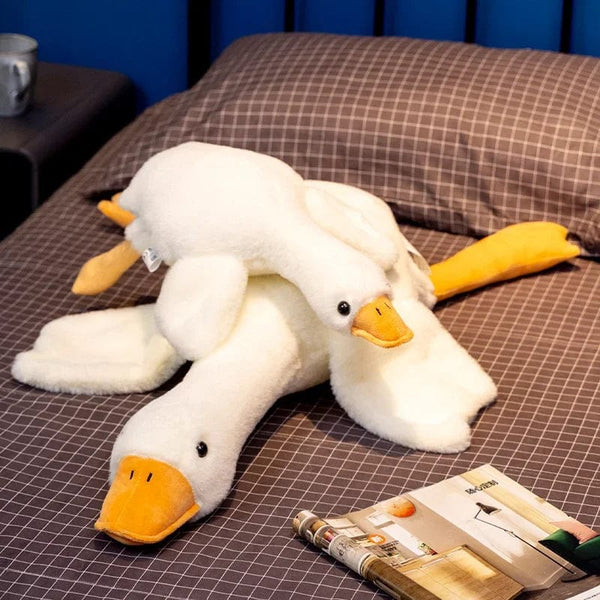 Planet Gates 50CM / WHITE Gaint White Goose Plush Toy Super Soft Goose Stuffed Animals Plushie Huging Pillow Yellow Duck Peluche Birthday Gifts for Kids