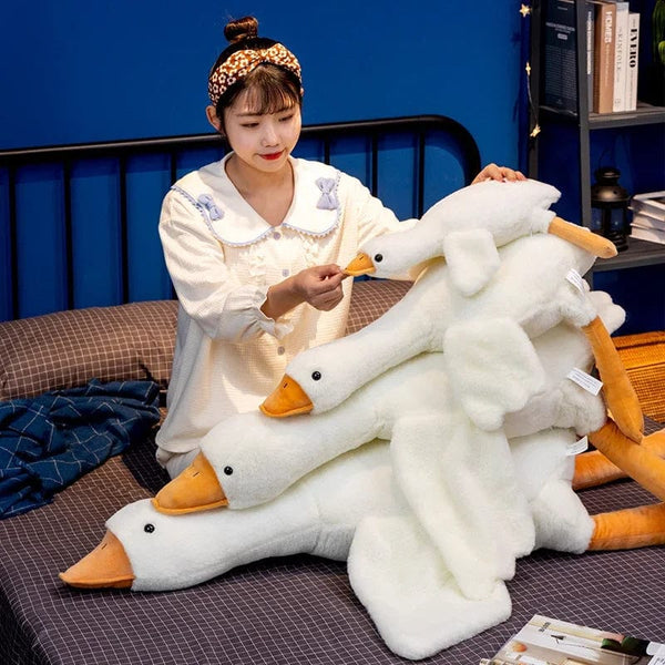 Planet Gates 50CM / WHITE Gaint White Goose Plush Toy Super Soft Goose Stuffed Animals Plushie Huging Pillow Yellow Duck Peluche Birthday Gifts for Kids