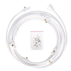 Planet Gates 50ft-white Outdoor Misting Cooling System Mist Sprinkler Nozzle Plant Water Mister Nozzles Set Garden Lawn Accessories Irrigation Tools