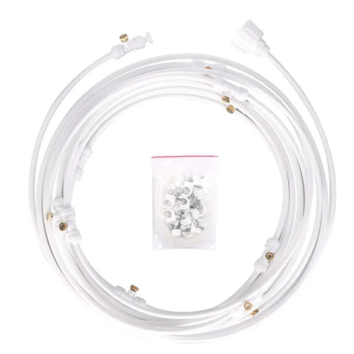 Planet Gates 50ft-white Outdoor Misting Cooling System Mist Sprinkler Nozzle Plant Water Mister Nozzles Set Garden Lawn Accessories Irrigation Tools