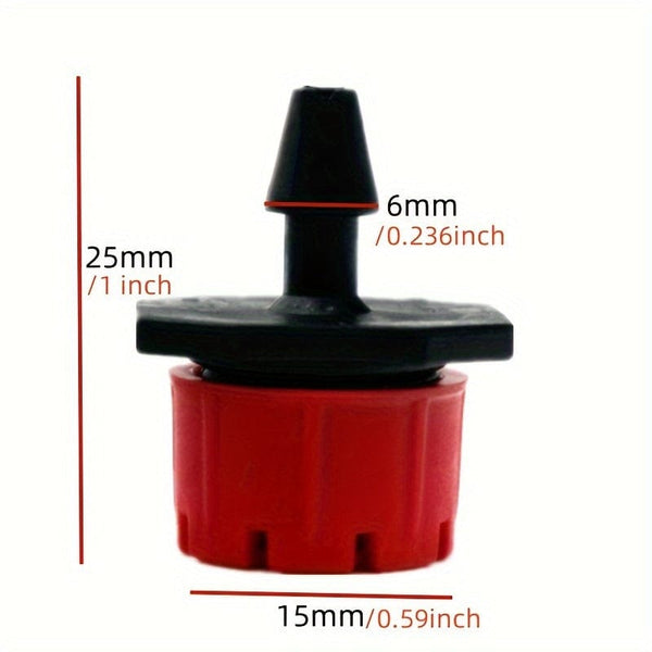 Planet Gates 50m Pipe Watering Set 1 Pack, Garden Drip Irrigation Kit, 164FT/50M Greenhouse Micro Automatic Drip Irrigation System Kit With 1/4 Inch Blank Distribution Tubing Hose Adjustable Patio Misting Nozzle Emitters Sprinkler Barbed Fittings