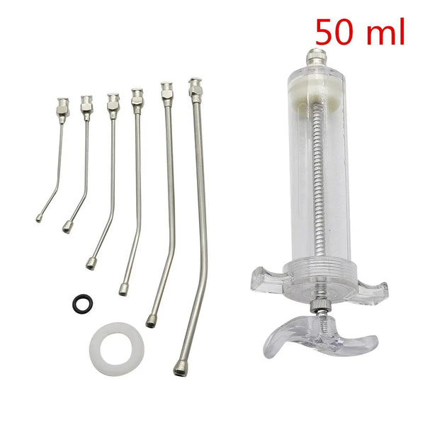 Planet Gates 50ml kit 1 Set 10ml/20ml/50ml Birds Feeding Syringe Kit With 6 Pcs Curved Gavage Tubes Bird Feeding Feed Medicine Supplies
