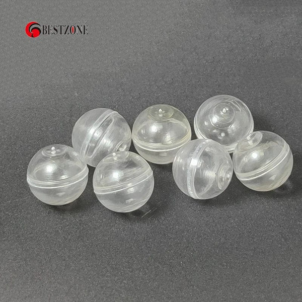 Planet Gates 50Pcs 0.59Inch Mini 15MM Very Small Clear Transparency Plastic PS Capsule Toy Surprise Ball Tiny Container Making Things Model