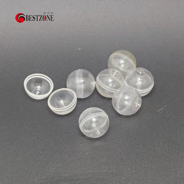 Planet Gates 50Pcs 0.59Inch Mini 15MM Very Small Clear Transparency Plastic PS Capsule Toy Surprise Ball Tiny Container Making Things Model