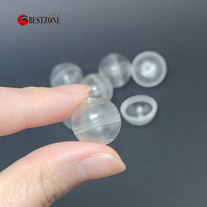 Planet Gates 50Pcs 0.59Inch Mini 15MM Very Small Clear Transparency Plastic PS Capsule Toy Surprise Ball Tiny Container Making Things Model