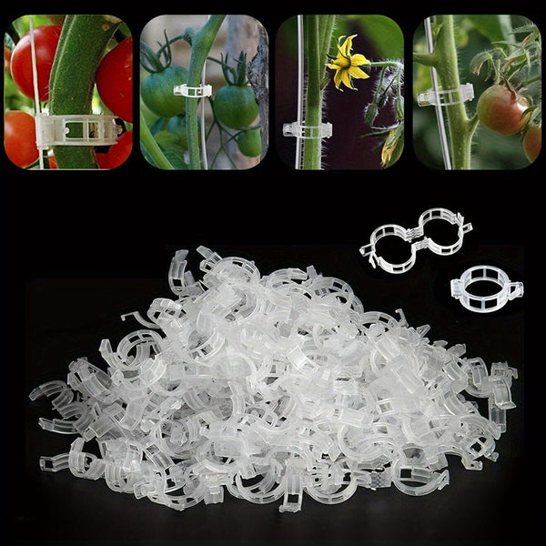 Planet Gates 50pcs/100pcs, Tomato Clips, Plastic Trellis Clips, Plant Support Clips, Grape Vine Tomato Vine Vegetables Plants Garden Support Clips To Grow Upright Makes Plants Healthier
