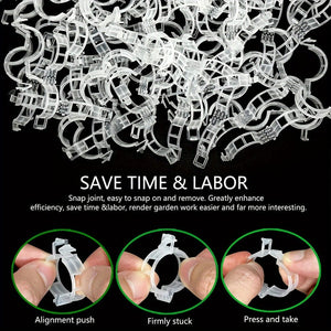 Planet Gates 50pcs/100pcs, Tomato Clips, Plastic Trellis Clips, Plant Support Clips, Grape Vine Tomato Vine Vegetables Plants Garden Support Clips To Grow Upright Makes Plants Healthier