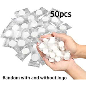 Planet Gates 50pcs 100pcs White Disposable Compressed Towels, Absorbent Portable Cotton Washcloths, Perfect For Travel, Camping, Hiking, Sport & Beauty Salon, Bathroom Supplies, Home Supplies Travel Accessories Bathroom Accessories