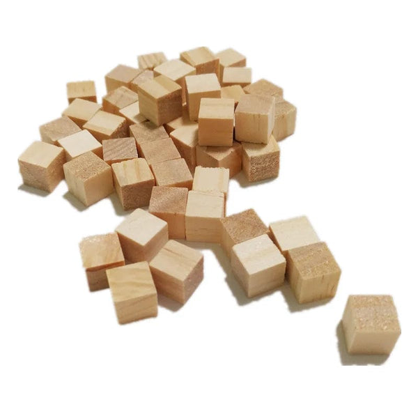 Planet Gates 50pcs 10mm Unfinished Wooden Cubes Wooden Square Blocks Ornaments for Crafts Alphabet Blocks Number Cubes or Puzzles Making