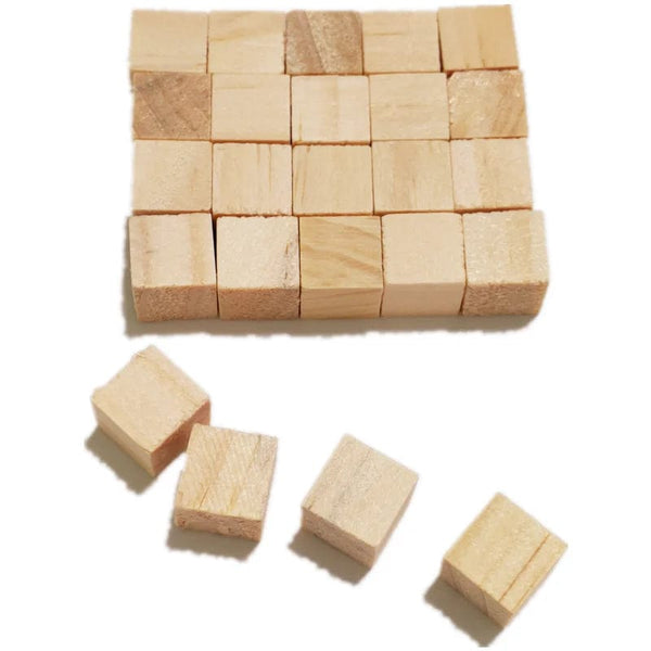 Planet Gates 50pcs 10mm Unfinished Wooden Cubes Wooden Square Blocks Ornaments for Crafts Alphabet Blocks Number Cubes or Puzzles Making