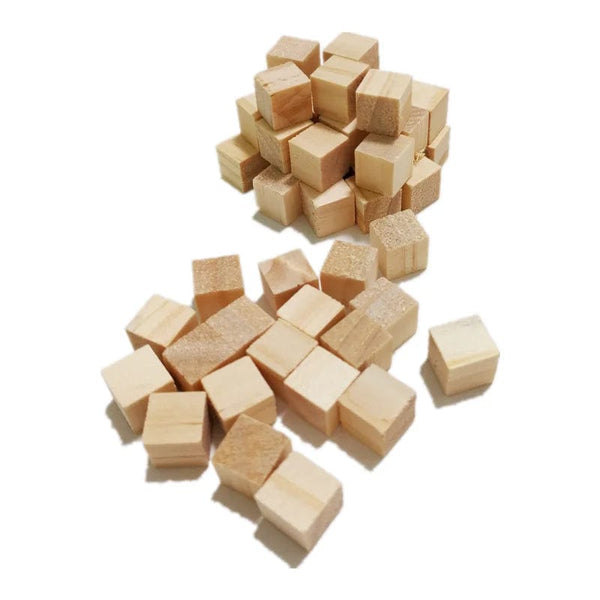 Planet Gates 50pcs 10mm Unfinished Wooden Cubes Wooden Square Blocks Ornaments for Crafts Alphabet Blocks Number Cubes or Puzzles Making
