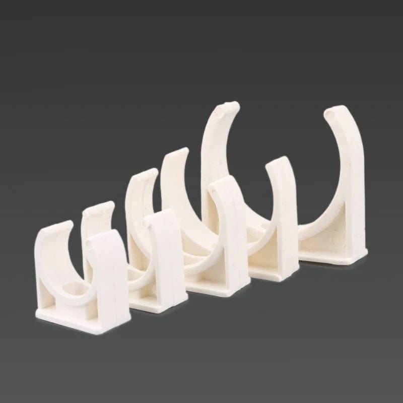 Planet Gates 50pcs / 40mm 16/20/25/32/40/50mm PVC Pipe Clamp Connector Garden Irrigation Aquarium Fish Tank Watering Adapter Fixed Fittings