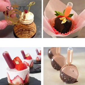 Planet Gates 50pcs 4ml Mini Plastic Squeeze Transfer Pipettes Dropper Disposable Pipettes For Ice Cream Strawberry Cupcake