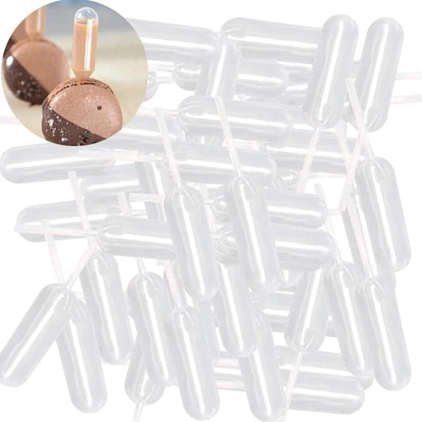 Planet Gates 50pcs 4ml Mini Plastic Squeeze Transfer Pipettes Dropper Disposable Pipettes For Ice Cream Strawberry Cupcake