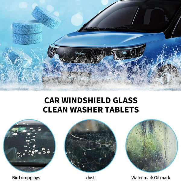 Planet Gates 50pcs 50pcs Effervescent Windshield Cleaner Tablets - Instantly Clean Your Car Windows & Kitchen Glass!