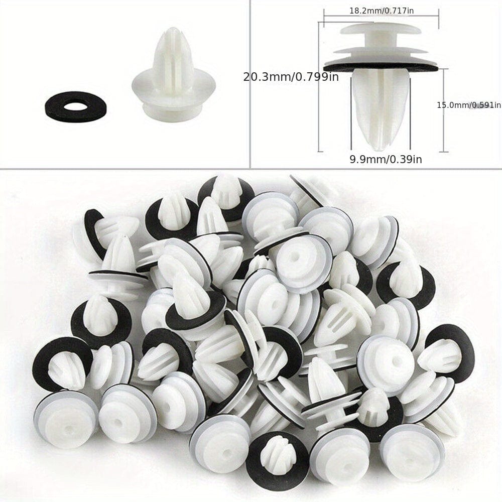 Planet Gates 50pcs 50pcs Universal Auto Fastener Clips Retaining Door Panel Clips Bumper Clips Interior Fender Screw Rivet Fastener Fastener Clips