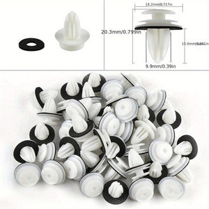 Planet Gates 50pcs 50pcs Universal Auto Fastener Clips Retaining Door Panel Clips Bumper Clips Interior Fender Screw Rivet Fastener Fastener Clips
