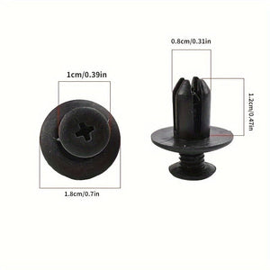 Planet Gates 50pcs 50pcs Universal Type Car Snapback Fender Leaf Plate Trunk Car Snap Plastic Expansion Screw Snapback