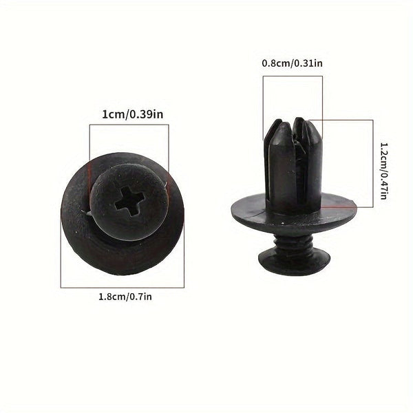 Planet Gates 50pcs 50pcs Universal Type Car Snapback Fender Leaf Plate Trunk Car Snap Plastic Expansion Screw Snapback