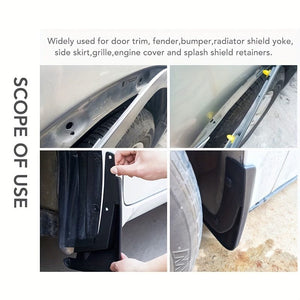 Planet Gates 50pcs 50pcs Universal Type Car Snapback Fender Leaf Plate Trunk Car Snap Plastic Expansion Screw Snapback