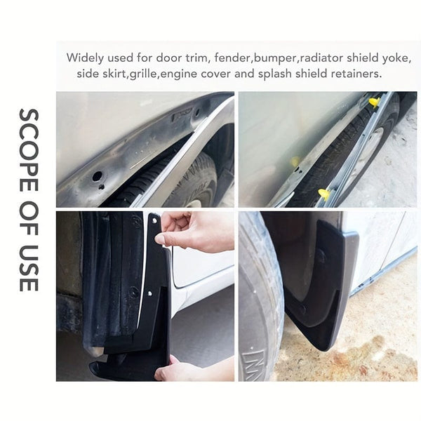 Planet Gates 50pcs 50pcs Universal Type Car Snapback Fender Leaf Plate Trunk Car Snap Plastic Expansion Screw Snapback