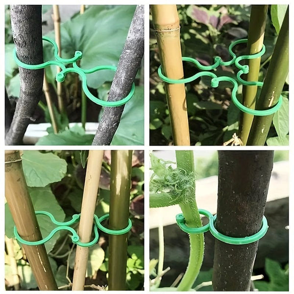 Planet Gates 50pcs 50pcs, Vegetables Tomato Vine Flower Clips, Plant Twist Clip, Garden Plant Support Clips, Plant Clips And Garden Clips For Other Vine Plants, For Climbing Plants, For Securing Plants