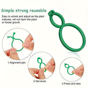 Planet Gates 50pcs 50pcs, Vegetables Tomato Vine Flower Clips, Plant Twist Clip, Garden Plant Support Clips, Plant Clips And Garden Clips For Other Vine Plants, For Climbing Plants, For Securing Plants
