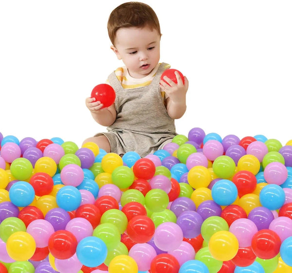 Planet Gates 50Pcs Baby Plastic Balls Water Pool Ocean Wave Ball for Kids Games Swim Pit With Basketball Hoop Play House Outdoors Tents Toys