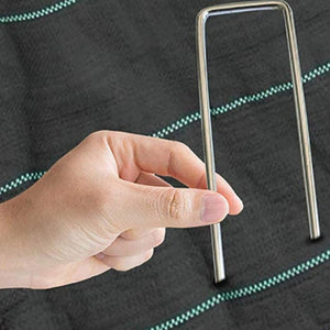 Planet Gates 50pcs Heavy Duty U-Shaped Garden Stakes Perfect For Fixing Weed Fabric, Landscape Nets And Camping Tents