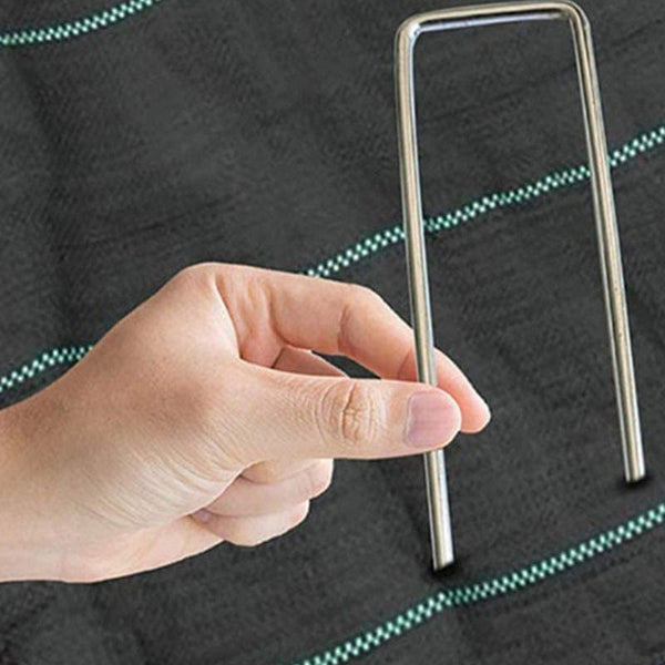 Planet Gates 50pcs Heavy Duty U-Shaped Garden Stakes Perfect For Fixing Weed Fabric, Landscape Nets And Camping Tents