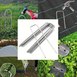 Planet Gates 50pcs Heavy Duty U-Shaped Garden Stakes Perfect For Fixing Weed Fabric, Landscape Nets And Camping Tents