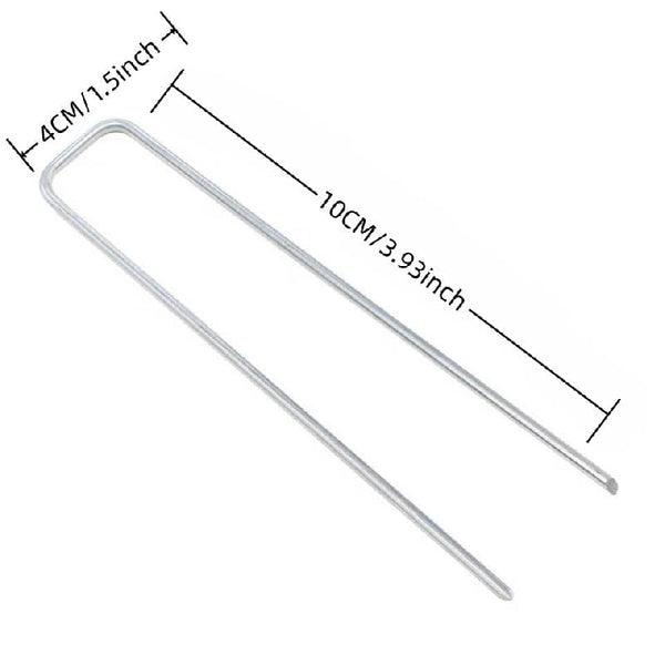Planet Gates 50pcs Heavy Duty U-Shaped Garden Stakes Perfect For Fixing Weed Fabric, Landscape Nets And Camping Tents