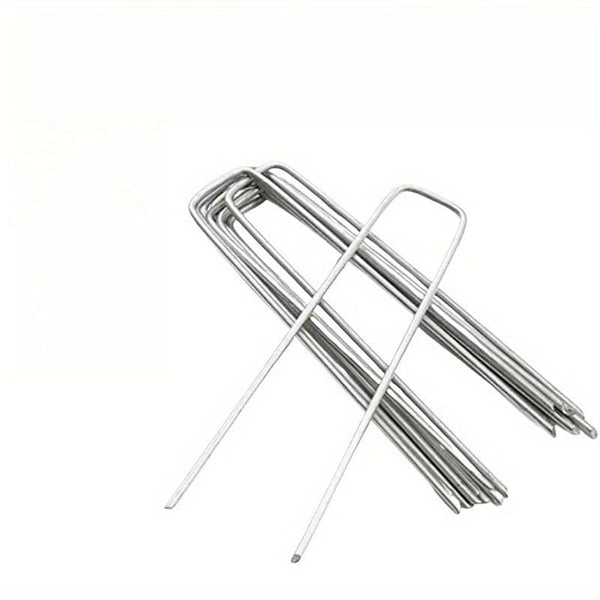 Planet Gates 50pcs Heavy Duty U-Shaped Garden Stakes Perfect For Fixing Weed Fabric, Landscape Nets And Camping Tents
