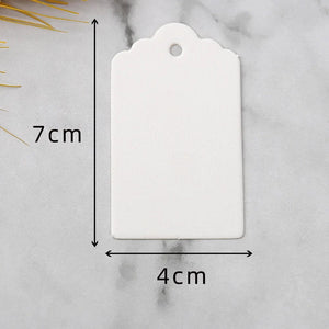 Planet Gates 50pcs Kraft Paper Tags White Cardboard Cards with Strings Wedding Birthday Christmas Party Gift Tag Cookie Packaging Supplies
