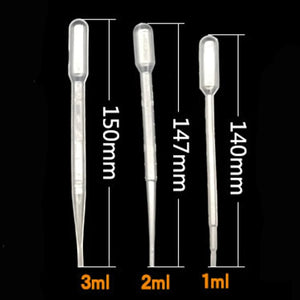 Planet Gates 50pcs Laboratory Pipette Plastic Disposable Transfer Pasteur Pipettes Makeup Tools Eye Dropper Clear Experiment Supplies for Lab