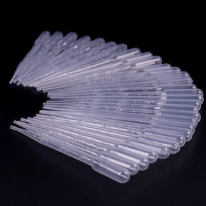 Planet Gates 50pcs Laboratory Pipette Plastic Disposable Transfer Pasteur Pipettes Makeup Tools Eye Dropper Clear Experiment Supplies for Lab
