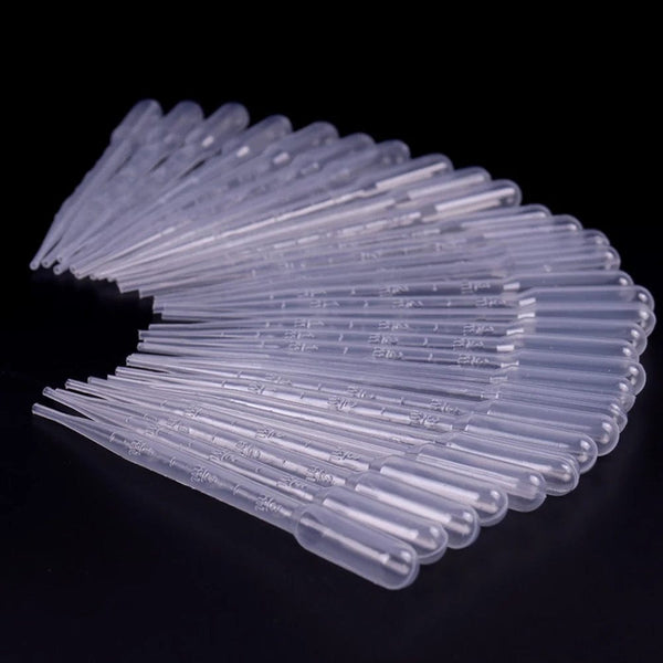 Planet Gates 50pcs Laboratory Pipette Plastic Disposable Transfer Pasteur Pipettes Makeup Tools Eye Dropper Clear Experiment Supplies for Lab