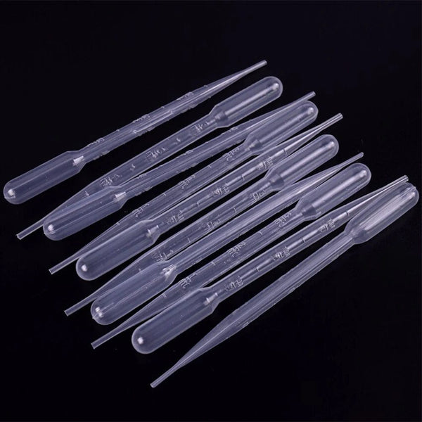 Planet Gates 50pcs Laboratory Pipette Plastic Disposable Transfer Pasteur Pipettes Makeup Tools Eye Dropper Clear Experiment Supplies for Lab