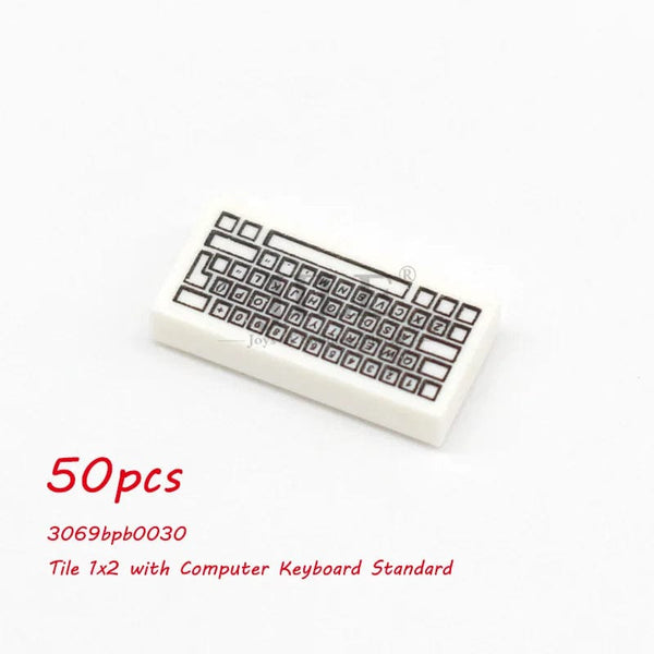 Planet Gates 50pcs MOC City Bricks Tile Slope Gauges Controls Center Radar Screen Keypad Pattern Printed Building Blocks Kit Instrument Toys