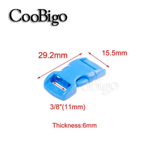 Planet Gates 50pcs Paracord Bracelet Buckle Curved Side Release Buckles for DIY Parachute Wristband Pet Collar Outdoor Camp Strap 10mm