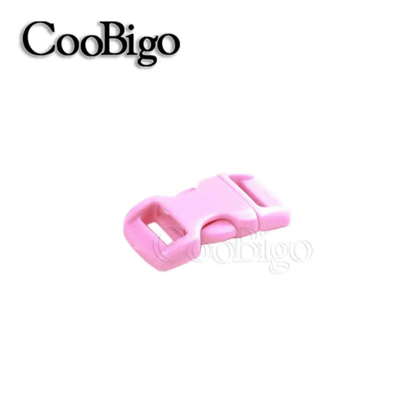 Planet Gates 50pcs Paracord Bracelet Buckle Curved Side Release Buckles for DIY Parachute Wristband Pet Collar Outdoor Camp Strap 10mm