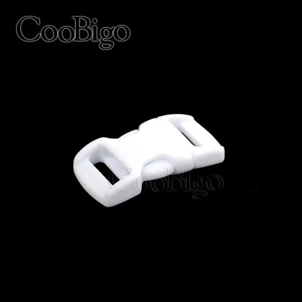 Planet Gates 50pcs Paracord Bracelet Buckle Curved Side Release Buckles for DIY Parachute Wristband Pet Collar Outdoor Camp Strap 10mm