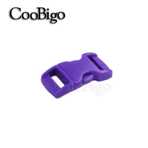 Planet Gates 50pcs Paracord Bracelet Buckle Curved Side Release Buckles for DIY Parachute Wristband Pet Collar Outdoor Camp Strap 10mm