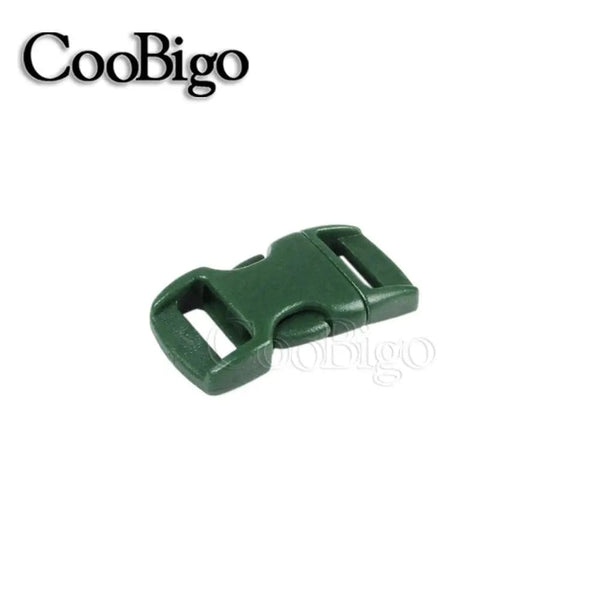 Planet Gates 50pcs Paracord Bracelet Buckle Curved Side Release Buckles for DIY Parachute Wristband Pet Collar Outdoor Camp Strap 10mm